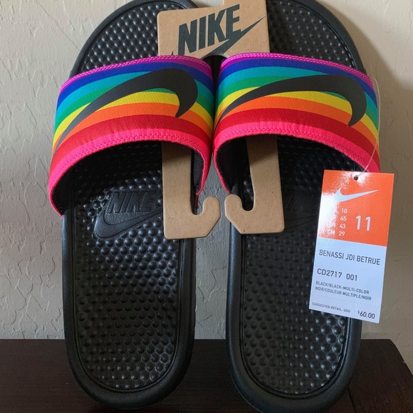 NIKE Benassi JDI Pride Betrue SLIDES Men's - Picture 10 of 12